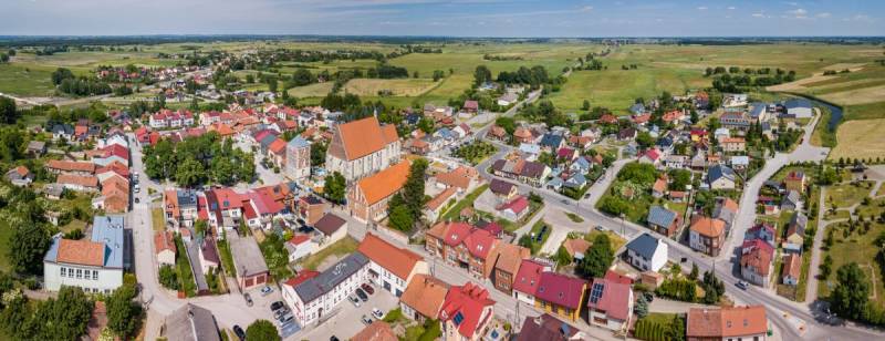 Panoramic view of Wiślica